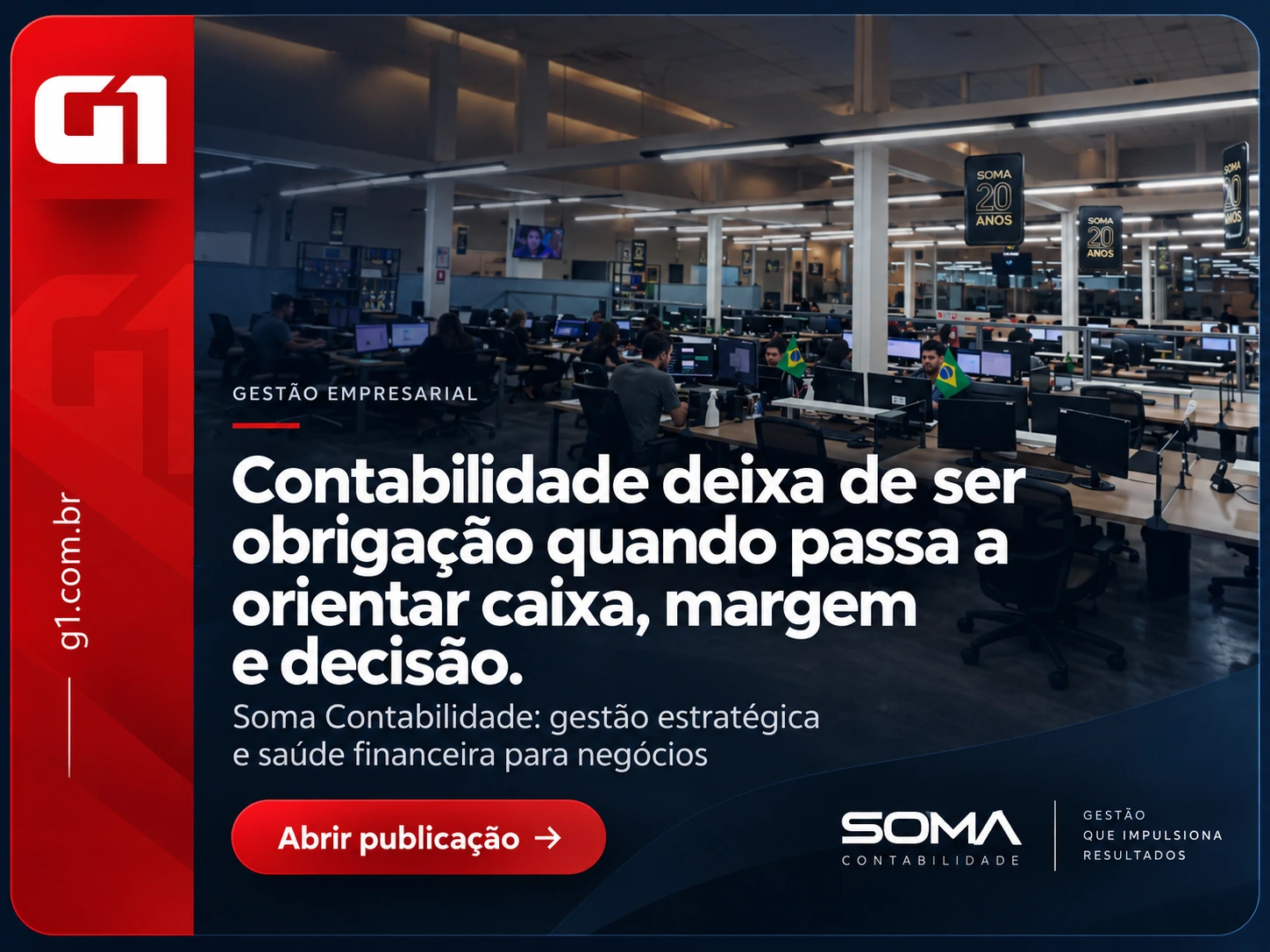 G1 Goiás — Contabilidade deixa de ser obrigação quando passa a orientar caixa, margem e decisão.