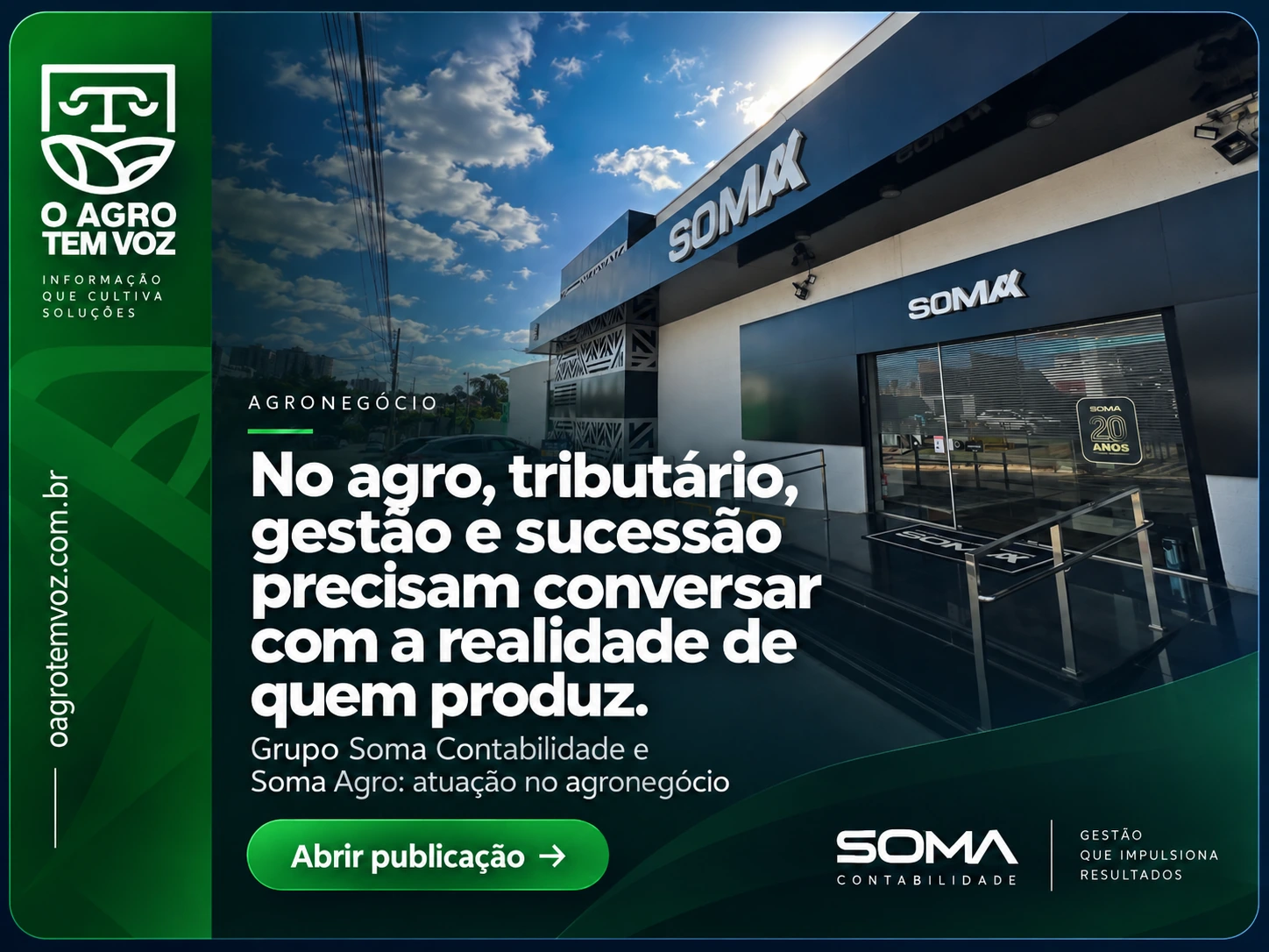 O Agro Tem Voz — No agro, tributário, gestão e sucessão precisam conversar com a realidade de quem produz.